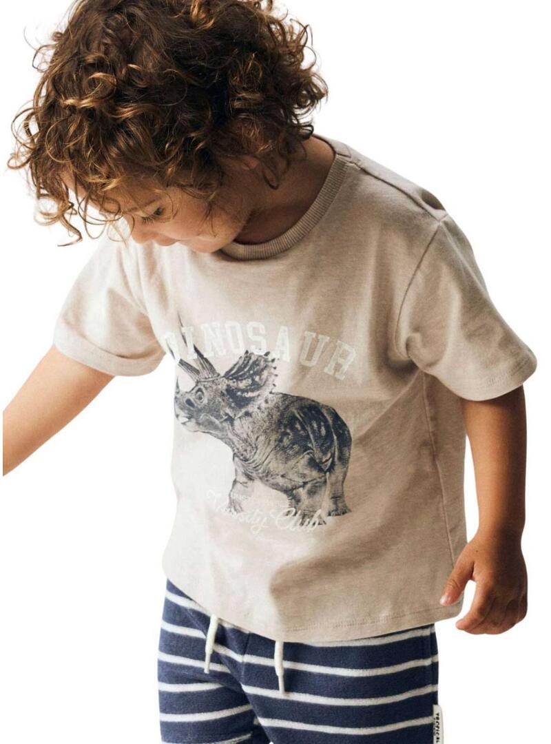 Camiseta Name It Feath tostado para criança