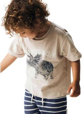 Camiseta Name It Feath tostado para criança