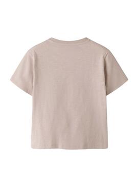 Camiseta Name It Feath tostado para criança