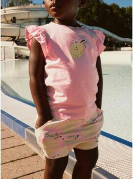 Shorts Name It Filuaz estampado de limões para menina.