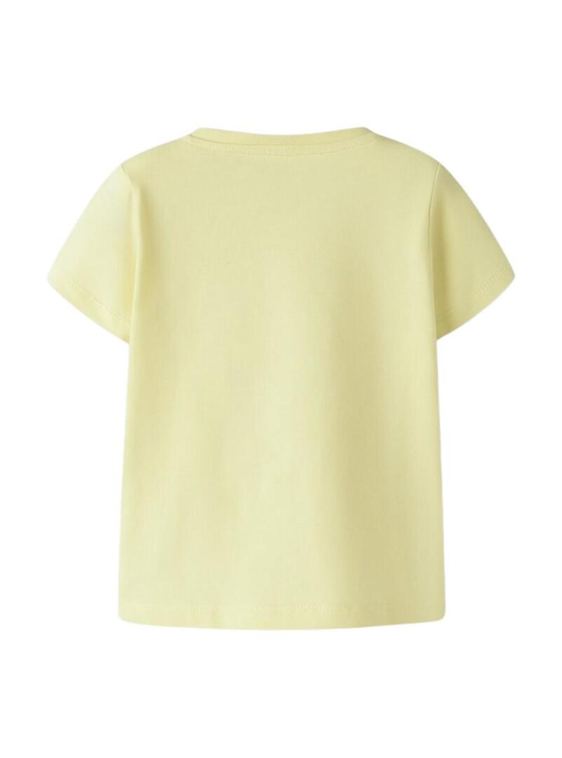 Camiseta Name It Fentaz amarela para menina.