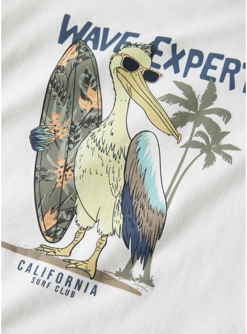 Camisa Name It Fopz branca para menino.