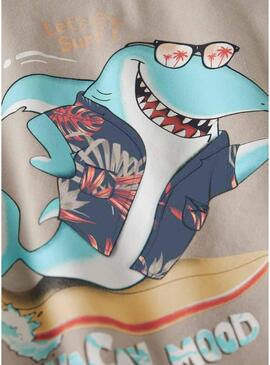 Camisa Name It Fopz tostada para menino.