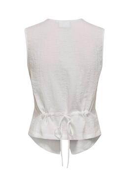 Colete Only Lita branco para mulher