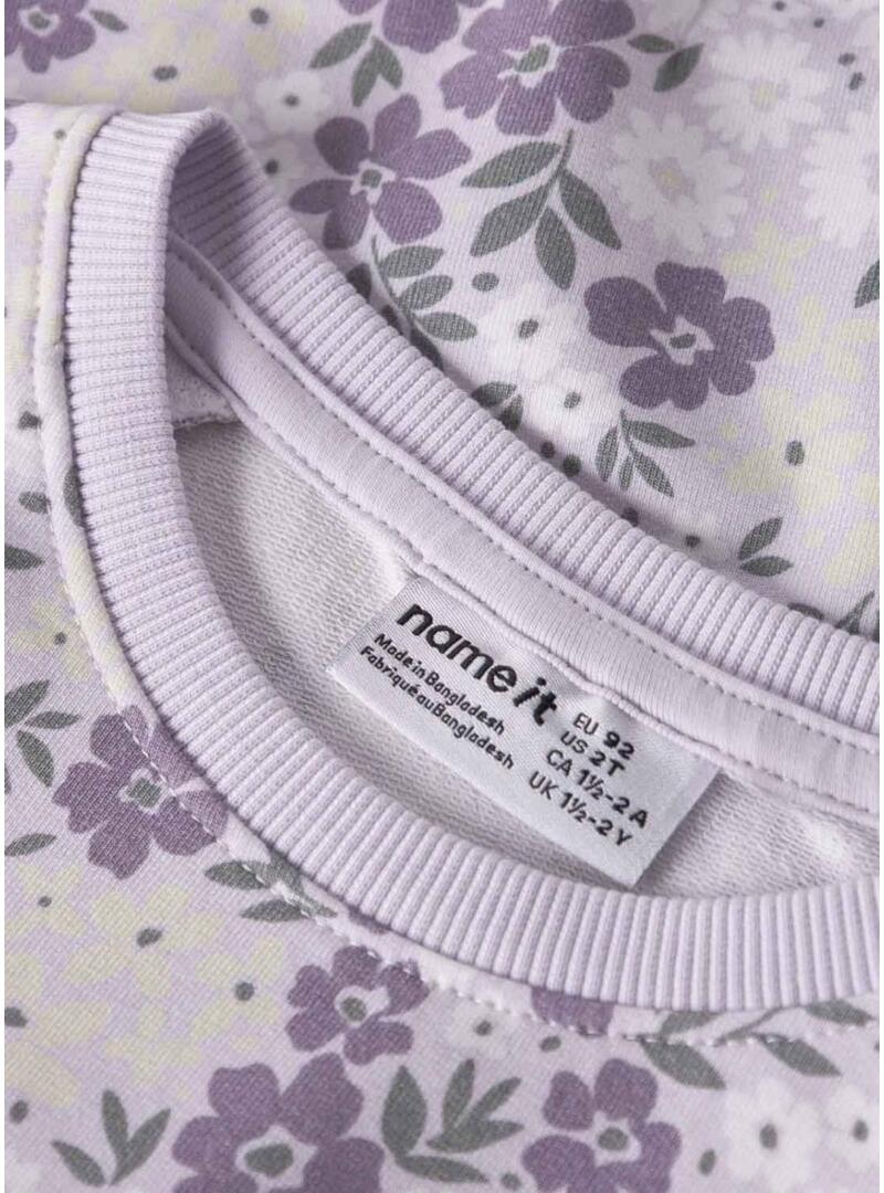 Moletom Name It Dartia roxa para menina.