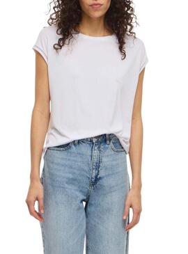 Camiseta Vila Modal branca para mulher