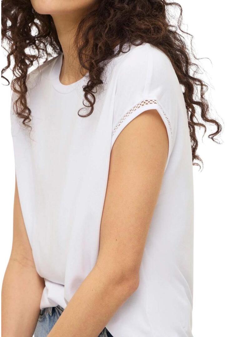 Camiseta Vila Modal branca para mulher