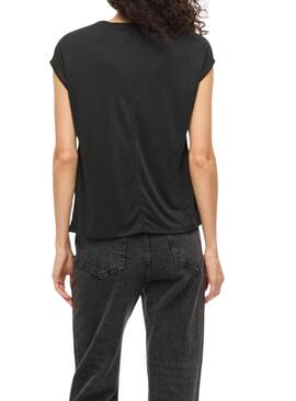 Camisa Vila Modal preta para mulher