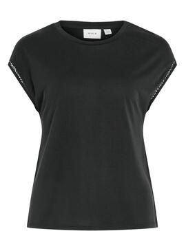 Camisa Vila Modal preta para mulher