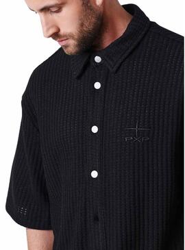 Camisa Project x Paris Gofre preto para homem.