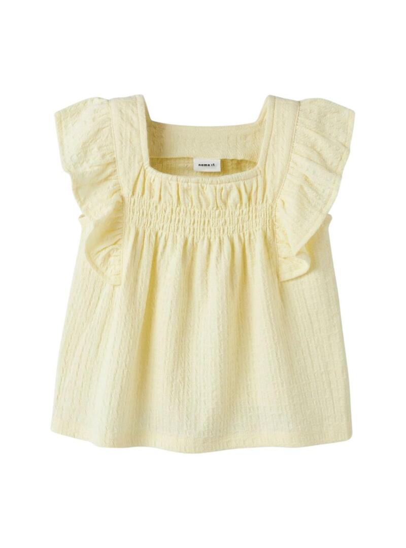 Top Name It Filura amarelo para menina