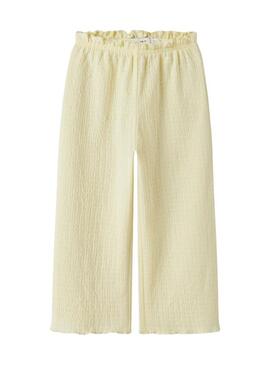 Calça Name It Filura amarela para menina.