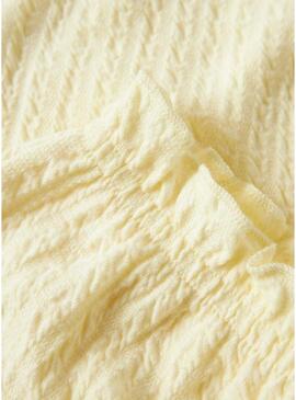 Calça Name It Filura amarela para menina.