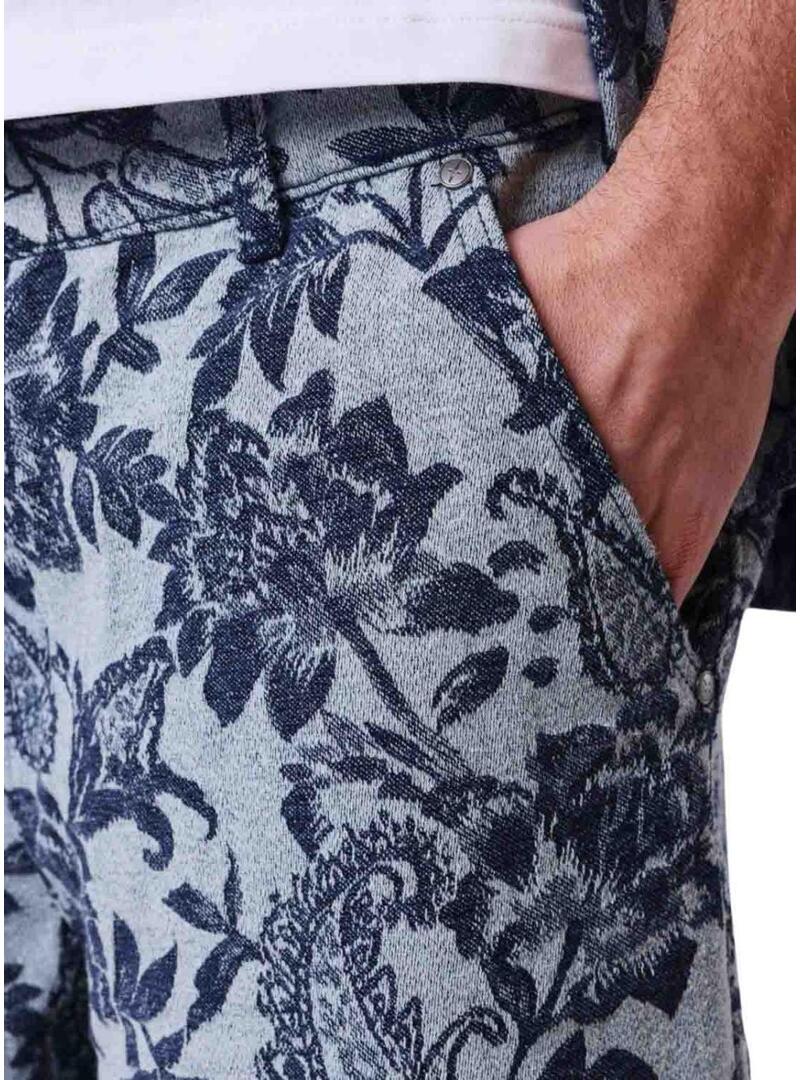 Bermudas Project x Paris Jacquard azul para homem.