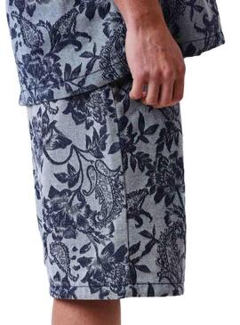 Bermudas Project x Paris Jacquard azul para homem.