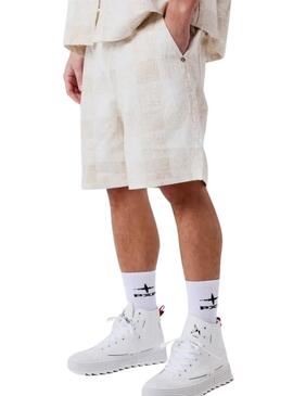Projeto Bermudas x Paris Jacquard bege para homem.