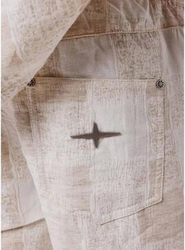 Projeto Bermudas x Paris Jacquard bege para homem.