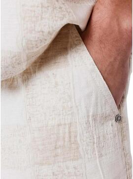 Projeto Bermudas x Paris Jacquard bege para homem.