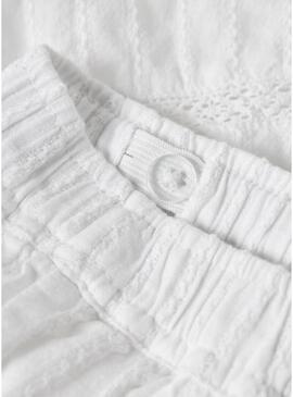 Saia Name It Fatidiasing branca para menina.