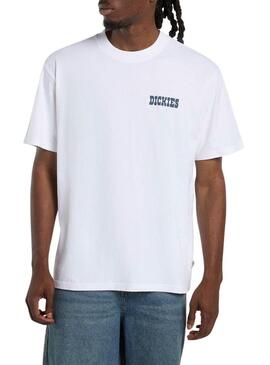 Camiseta Dickies Plain City branca para homem.
