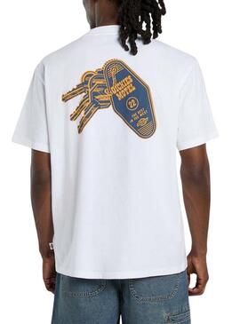 Camiseta Dickies Plain City branca para homem.