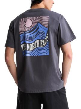 Camiseta The North Face Mountain antracita para homem