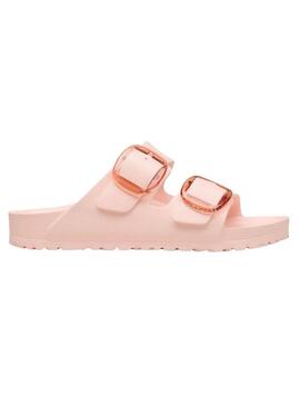 Sandálias Birkenstock Arizona Big Buckle Eva rosa para mulher.