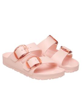 Sandálias Birkenstock Arizona Big Buckle Eva rosa para mulher.