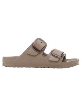 Sandálias Birkenstock Arizona Big Buckle Eva bege para mulher.