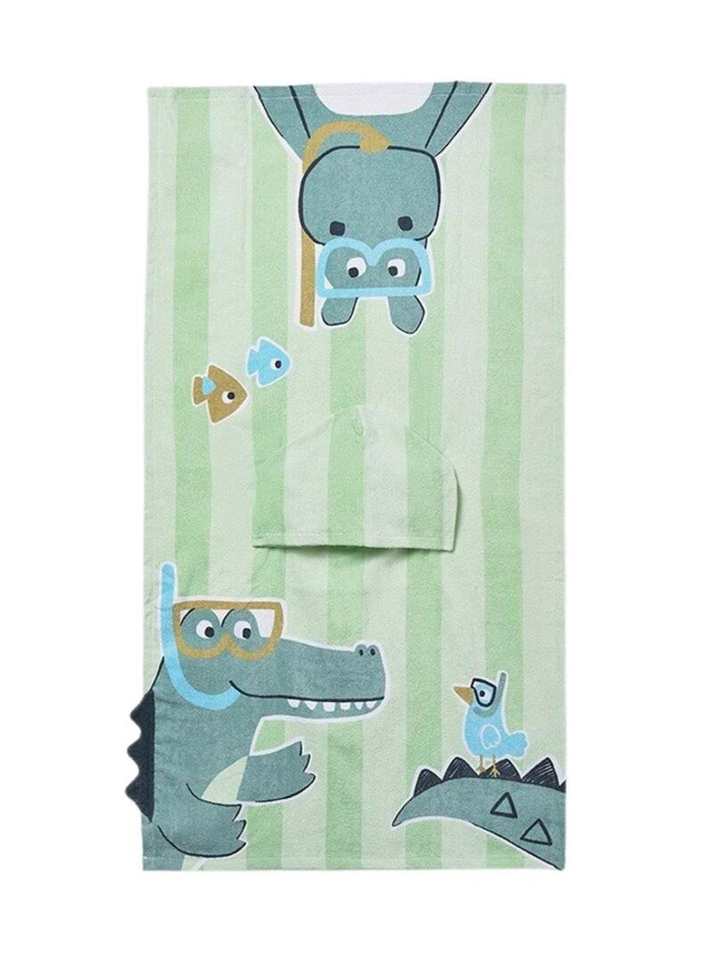 Roupa de banho Mayoral crocodilo verde menta para bebê.