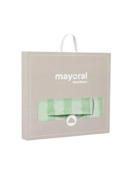 Roupa de banho Mayoral crocodilo verde menta para bebê.