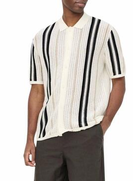 Camisa Polo Only and Sons Leon bege para homem.