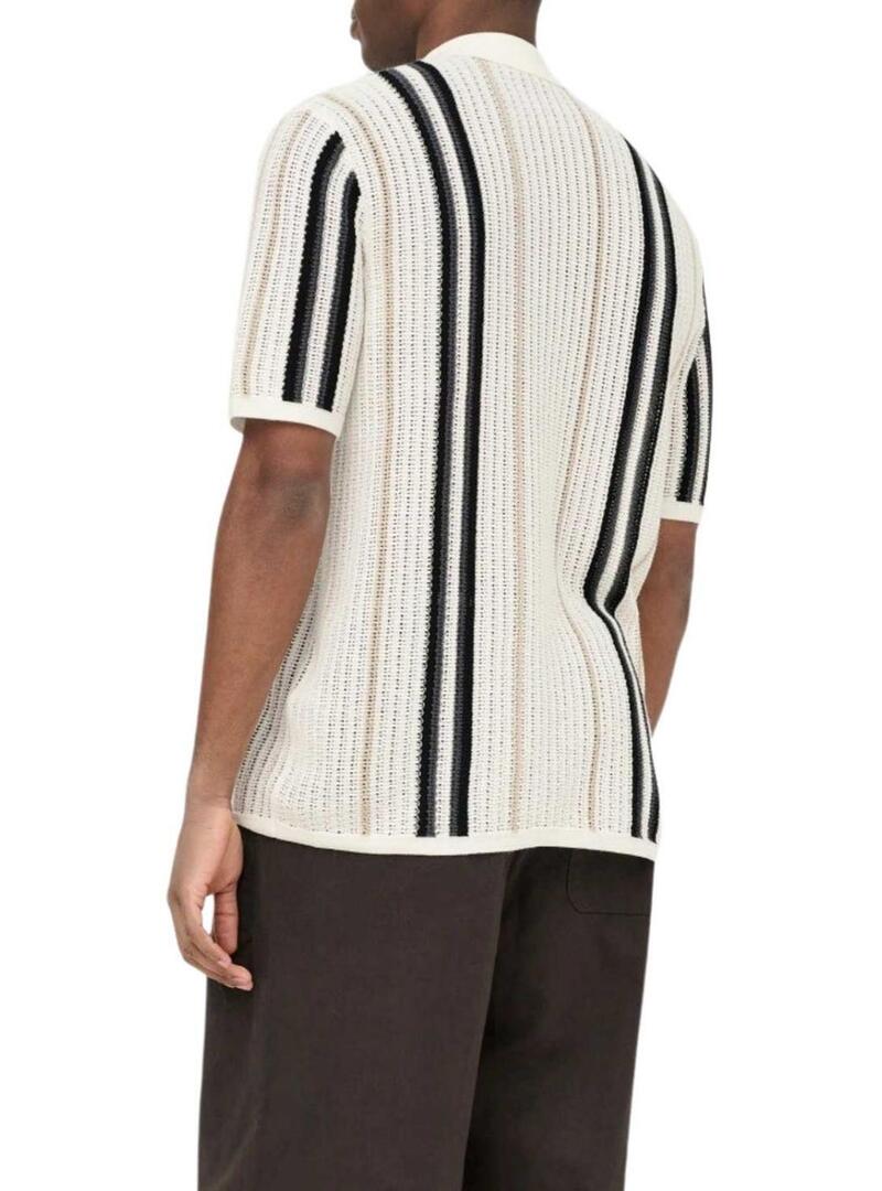 Camisa Polo Only and Sons Leon bege para homem.