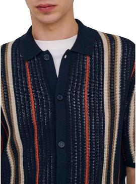 Polo Only and Sons Leon azul marino para homem.