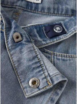 Saia-calça Name It Alma denim para menina.
