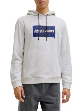 Moletom Jack and Jones Cole cinza para homem.