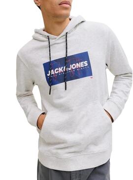 Moletom Jack and Jones Cole cinza para homem.