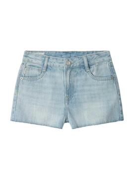 Shorts de ganga Pepe Jeans A-Line de lavagem clara para menina