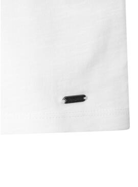 Camiseta Pepe Jeans Gelu branca para menina.