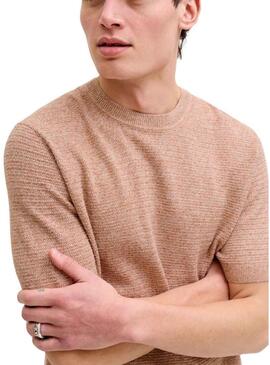 Camiseta Jack and Jones Bluriley coral para homem