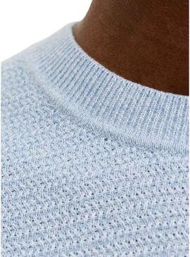 Camiseta Jack and Jones Bluriley azul para homem.