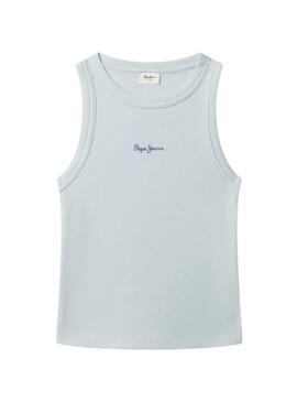 Camisa Pepe Jeans Giselle azul para meninas.