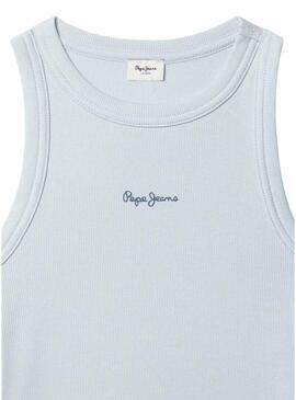 Camisa Pepe Jeans Giselle azul para meninas.