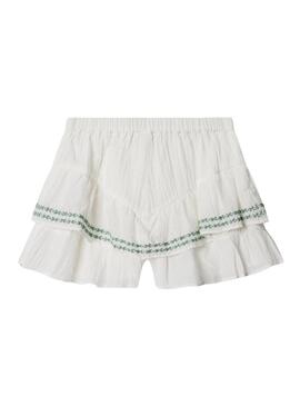 Shorts Pepe Jeans Hetty branco para menina