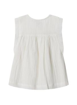 Blusa Pepe Jeans Hetty branca para menina