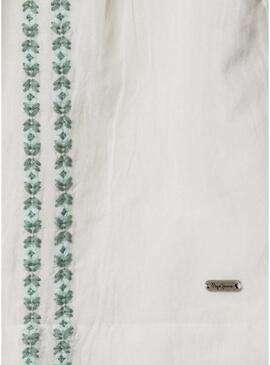 Blusa Pepe Jeans Hetty branca para menina