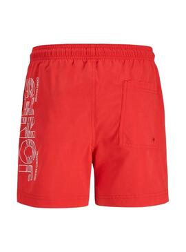 Fato de banho Jack and Jones Maui vermelho para criança.