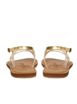 Sandália Pepe Jeans Rio Sand dourado para mulher.