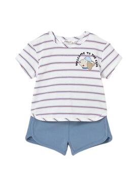 Conjunto Mayoral de looks esportivos multicolor para bebê.