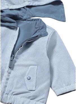 Jaqueta Mayoral reversível azul com capuz para bebê